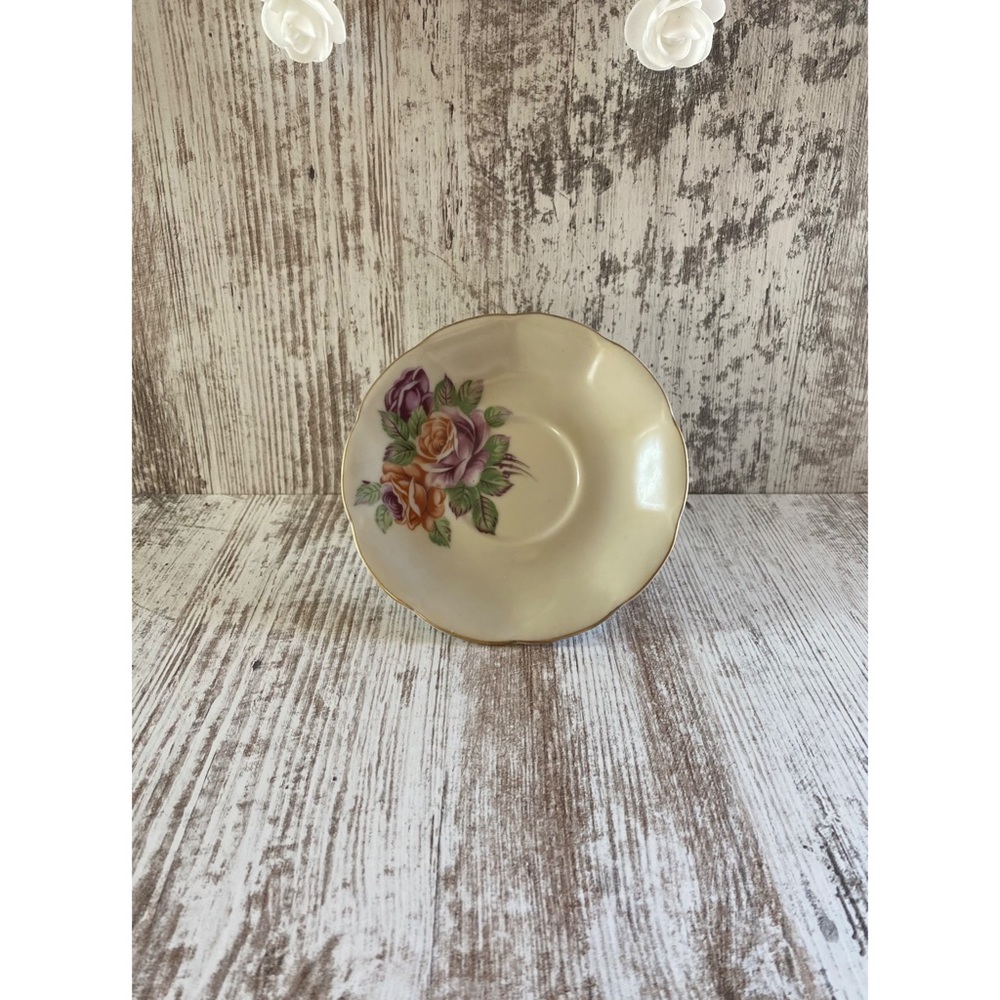 Vintage Lefton floral hand painted plate
